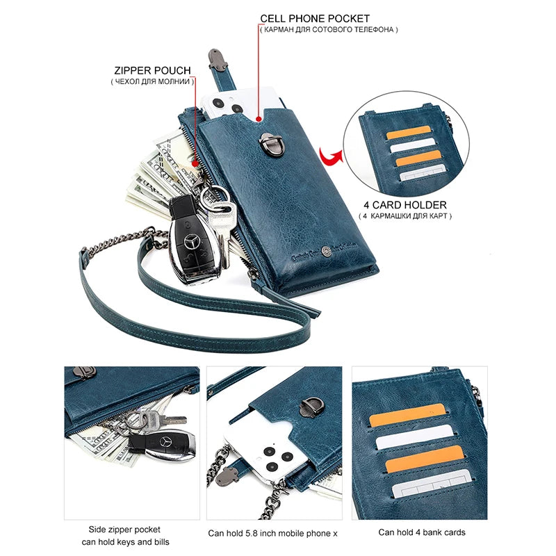 Leather Shoulder Bag/Card Holder
