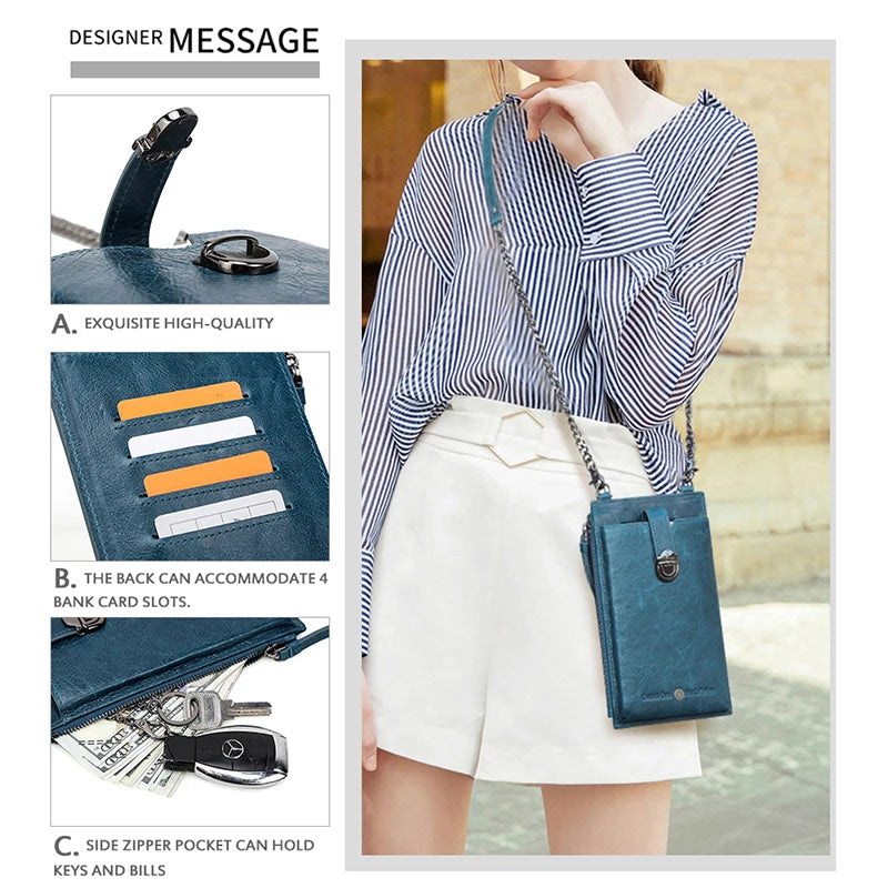 Leather Shoulder Bag/Card Holder