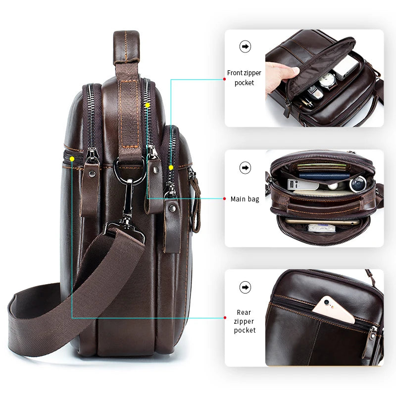 Men's Crossbody Leather Bag