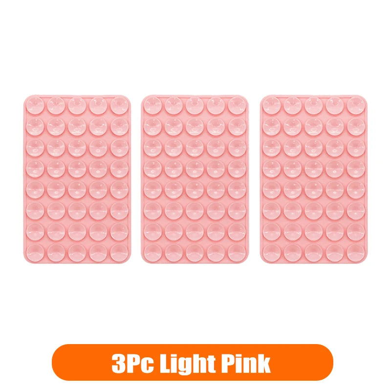 1-3pcs Double Sided Silicone Suction Cup Phone Case Detachable Stand Anti-Slip Mobile Phone Fixed Pad For Hands-Free Selfies