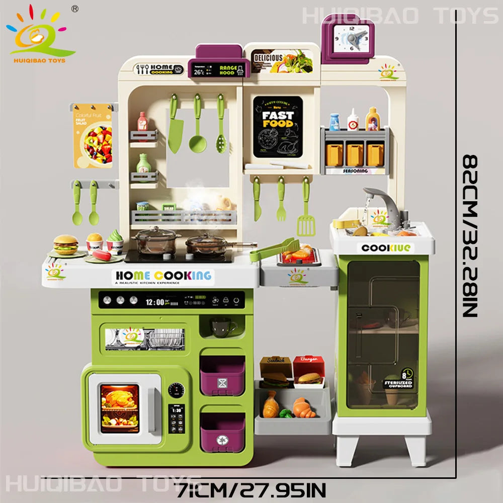 3in1 Baby Kitchen Toy Dish Wash Sink Grill Electric Dishwasher for Playing Pretend Role Play Housework Educational Toys Children