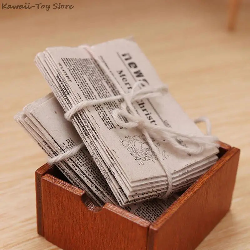 Miniature Retro Newspaper Set