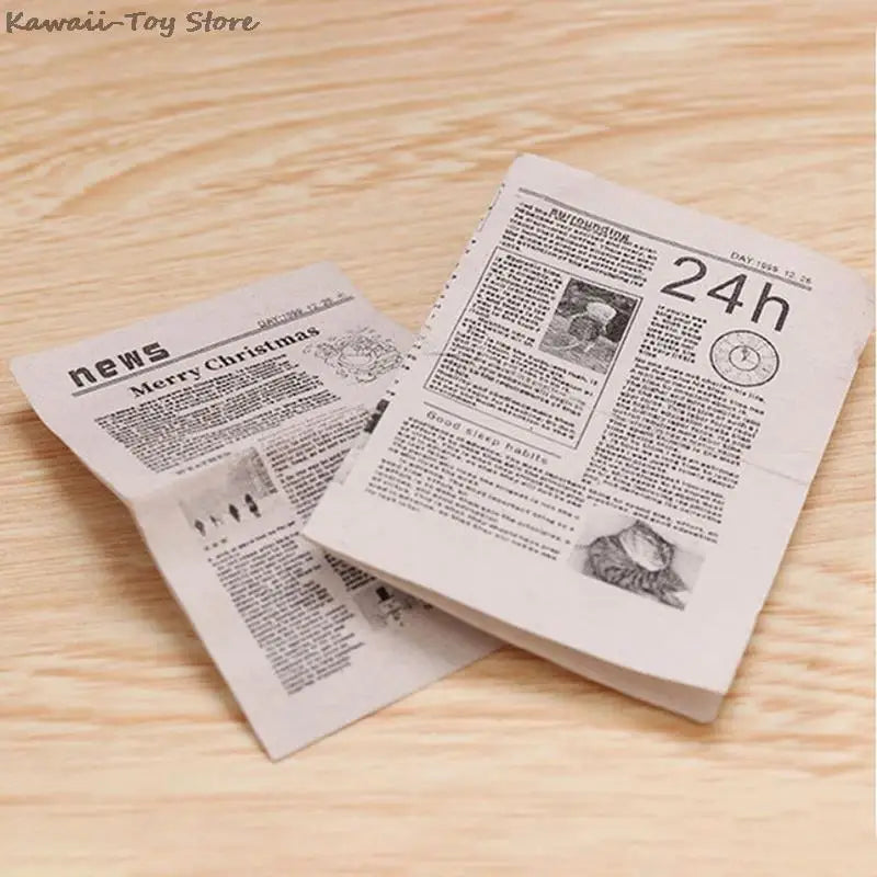 Miniature Retro Newspaper Set