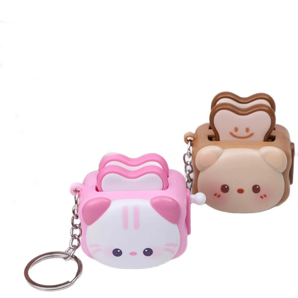 Cute Bread Maker Panda Creative Keychain Decompression Toy Accessories Exquisite Keychain Cartoon Gift