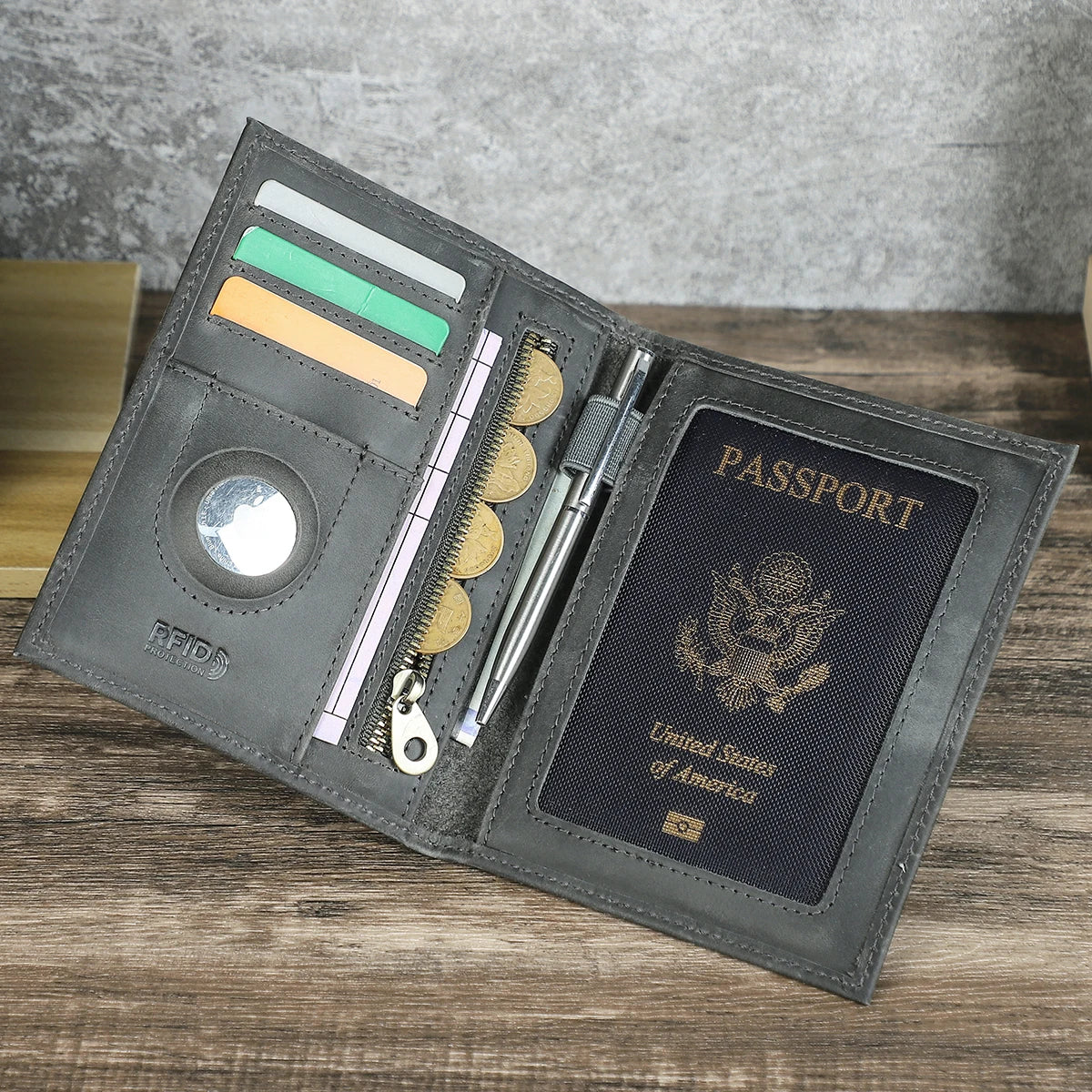 Leather Passport Wallet