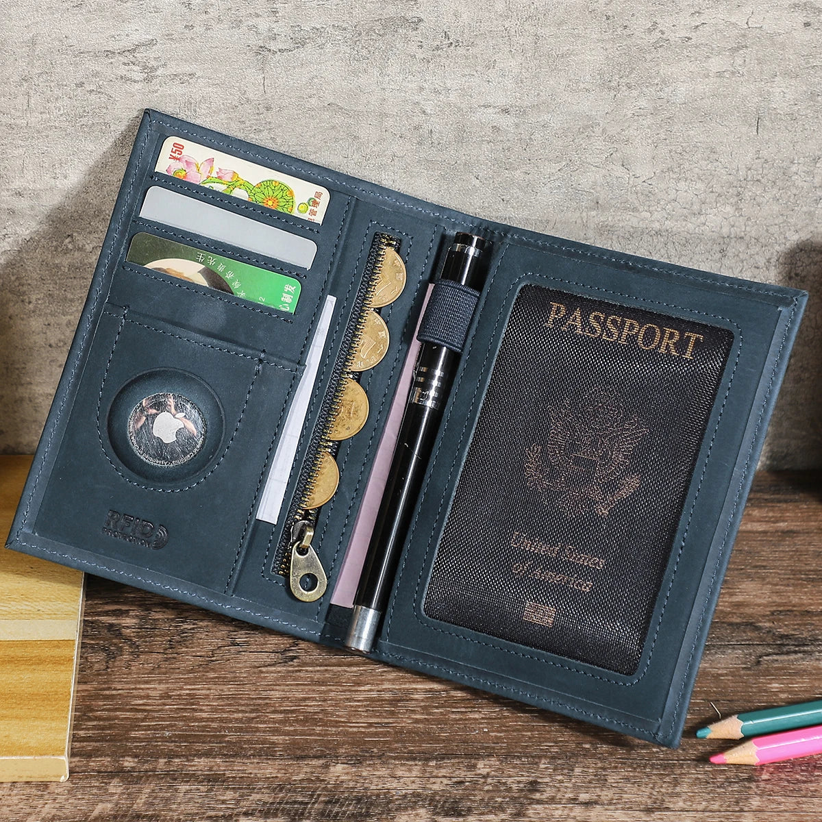 Leather Passport Wallet