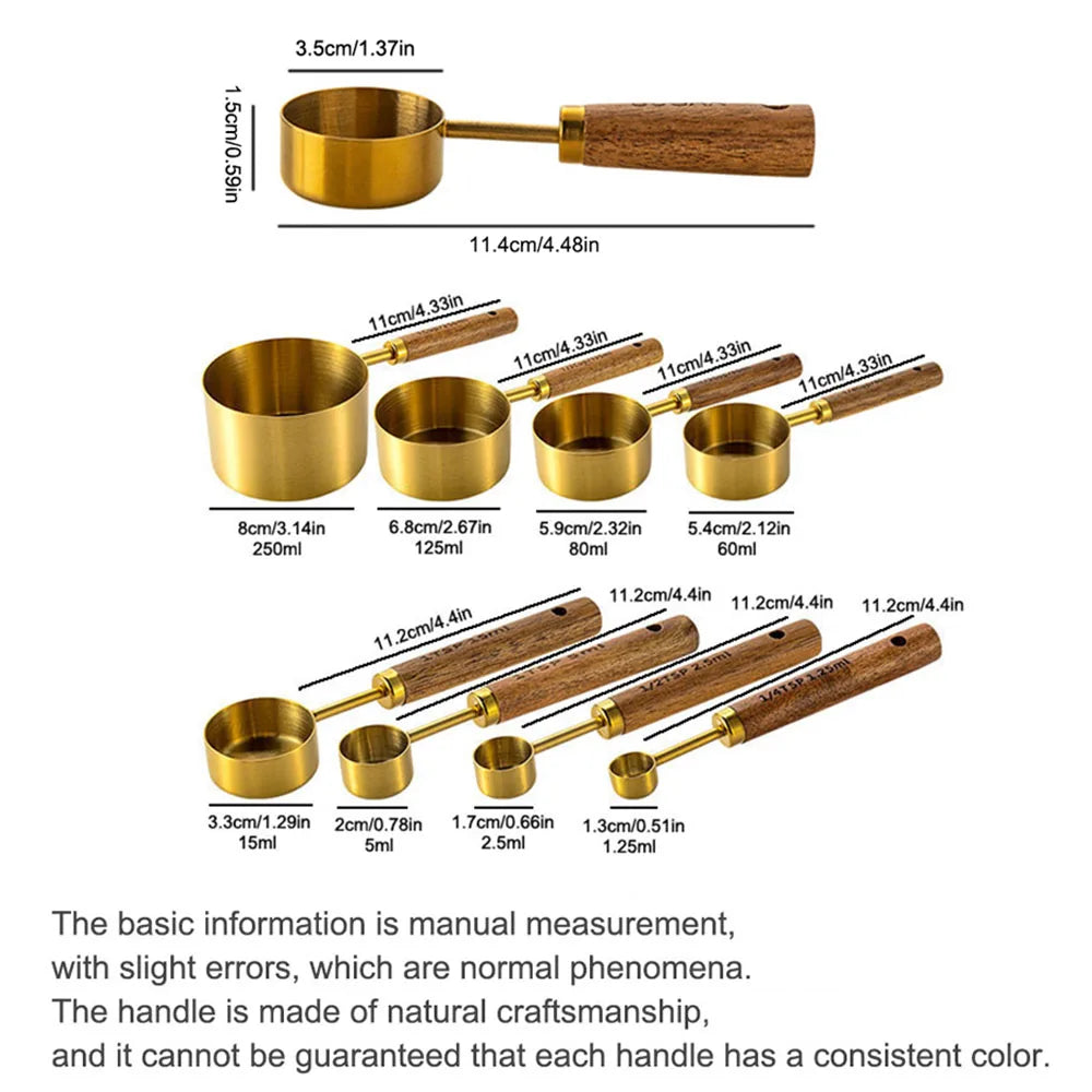 Wooden Handle Measuring Set