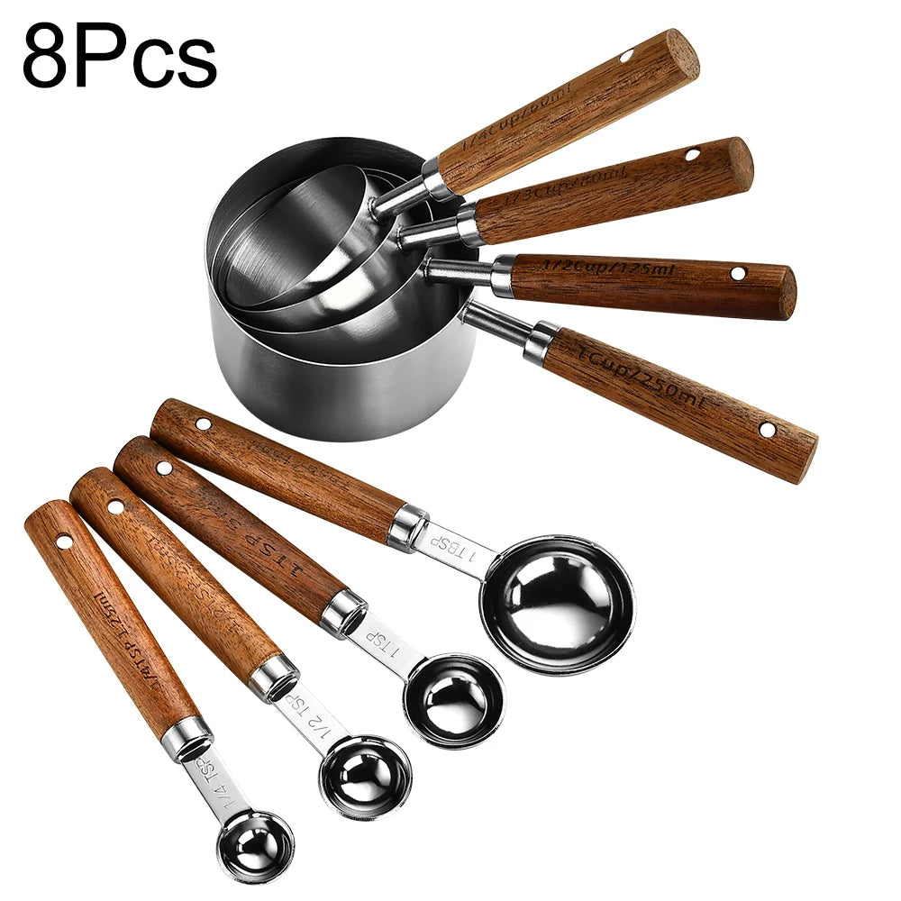 Wooden Handle Measuring Set