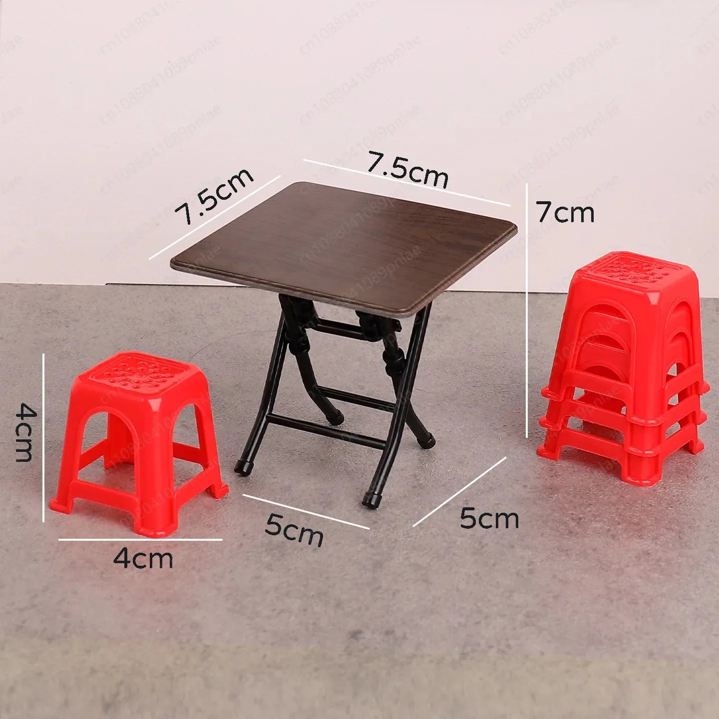 Miniature Vintage Table And Chair Set