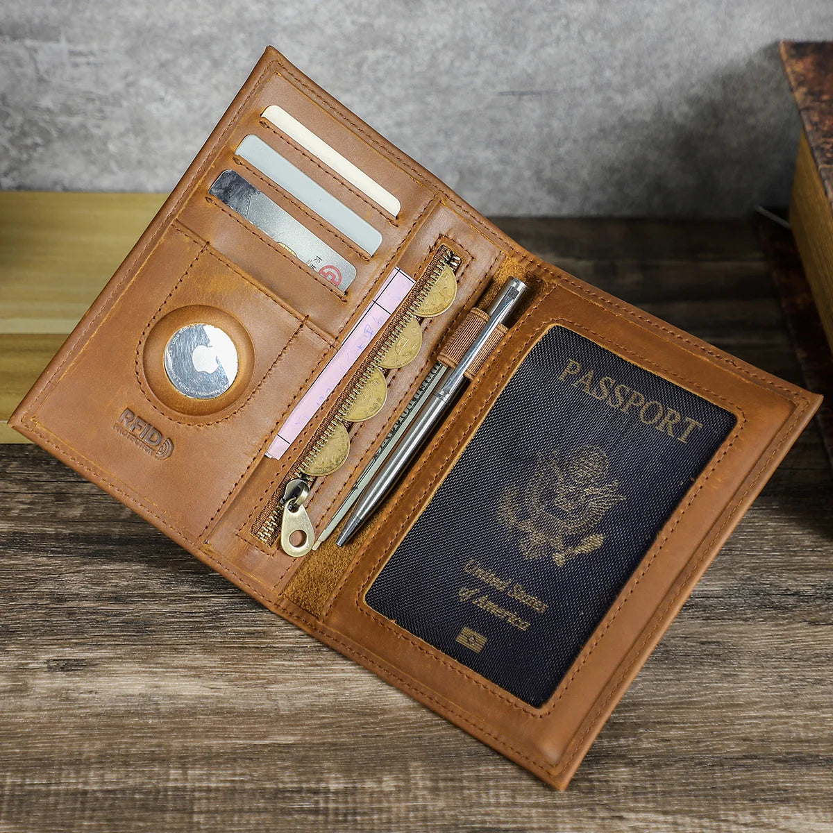Leather Passport Wallet
