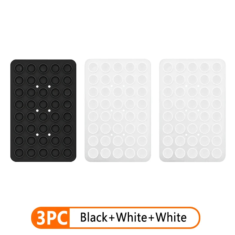 1-3pcs Double Sided Silicone Suction Cup Phone Case Detachable Stand Anti-Slip Mobile Phone Fixed Pad For Hands-Free Selfies
