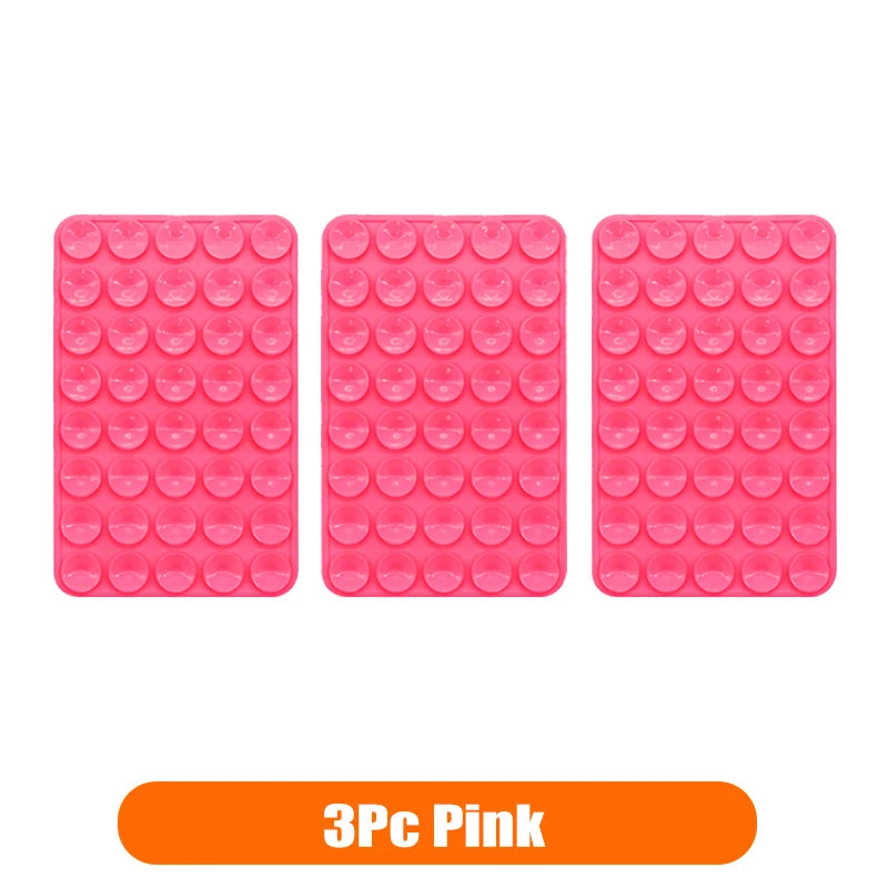 1-3pcs Double Sided Silicone Suction Cup Phone Case Detachable Stand Anti-Slip Mobile Phone Fixed Pad For Hands-Free Selfies