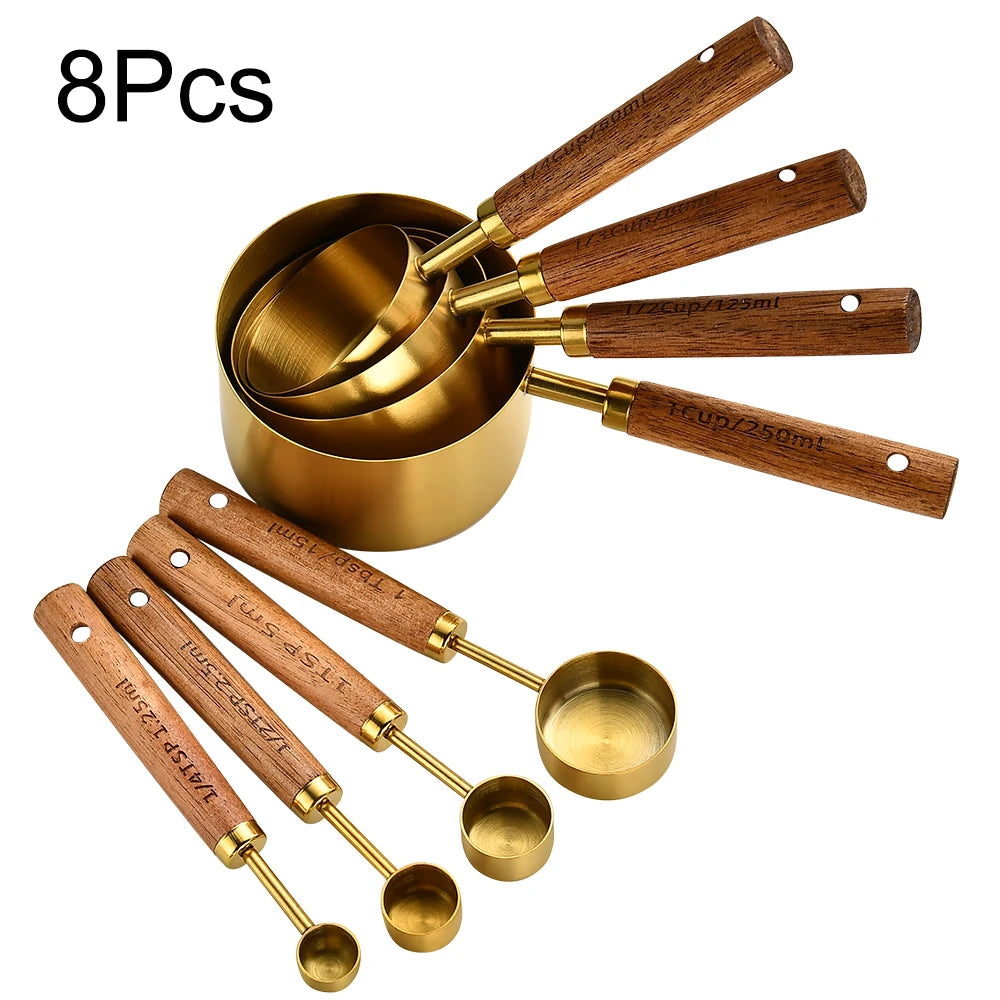 Wooden Handle Measuring Set